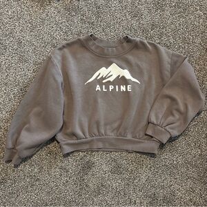 All in Motion Taupe Cropped “Alpine” Sweatshirt
